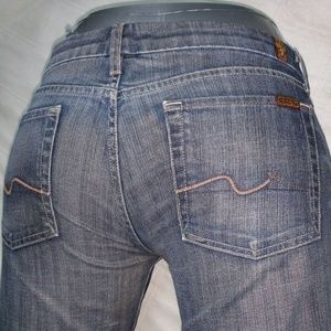 7 FAM Size 32 Low Rise Straight Leg Jeans 36 x 32